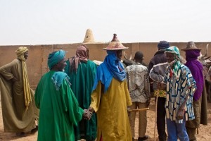 Mercato del bestiame a Gorom Gorom in Burkina Faso