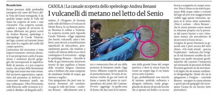 DA SETTESERE: Un'altra delle scoperte di Andrea Benassi andando in canoa nel lago che si è formato nella sua Casola Valsenio.