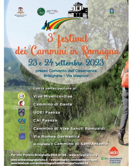 Domenica per tutto il pomeriggio saremo presenti con un punto informativo di T-ERRE al 3° Festival dei Cammini in Romagna.