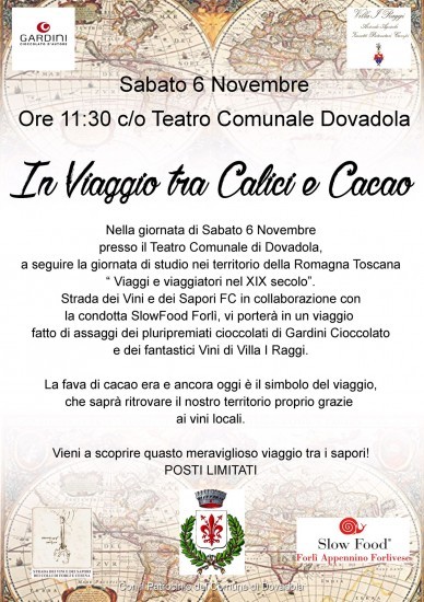 Al Convegno, in presenza nel teatro Comunale di Dovadola e online sulla pagina Facebook del Coordinamento Nazionale Associazioni Risorgimentali, parteciperanno Paolo Poponessi, saggista, Attilio Brilli già Università di Siena, Fabio Bertini, già Università di Firenze, Lorenzo Tanzini, Università di Cagliari, Mercedes Arriaga Florez, Università di Siviglia. La manifestazione, organizzata dal Comitato della Romagna Toscana per la promozione dei valori Risorgimentali è patrocinata dal Comune di Dovadola, da Strada dei Vini e dei Sapori dei colli di Forlì Cesena e dall’Associazione Armorum Ars di Dovadola. Al termine del convegno, a tutti i partecipanti verrà offerto un assaggio di vini del territorio e di premiati cioccolatai produzione locale.